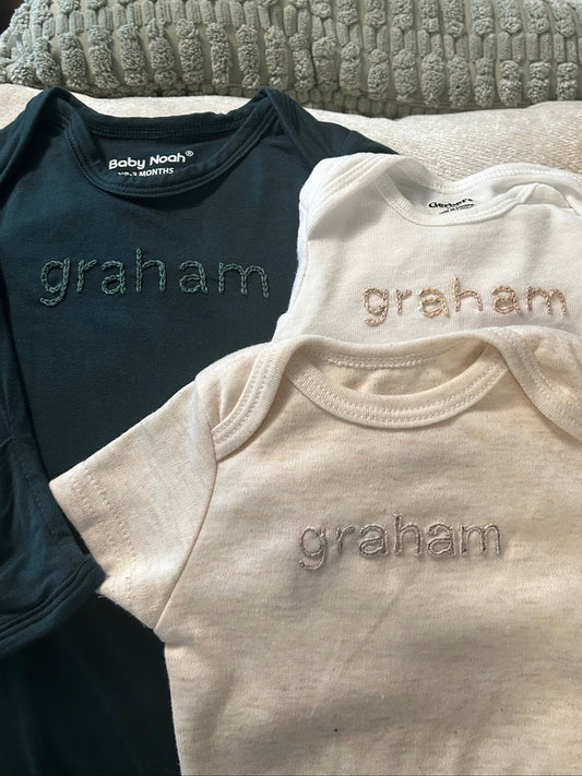 Embroidered Baby Onesie