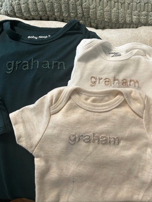 Embroidered Baby Onesie