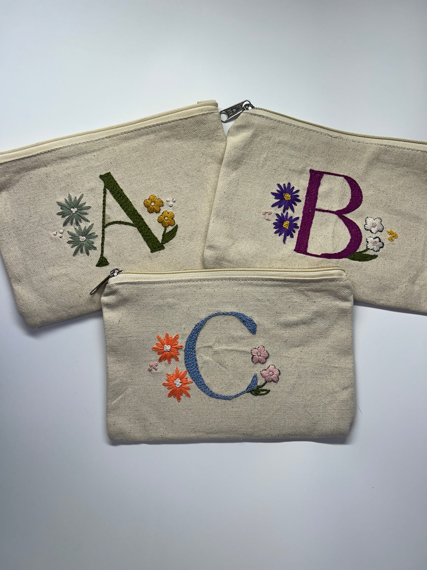 Personalized Embroidered Makeup Bag