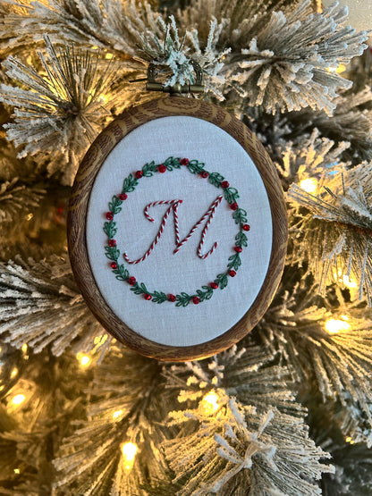 Custom Initial Christmas Ornament