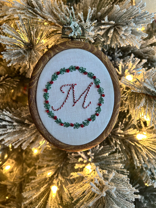Custom Initial Christmas Ornament
