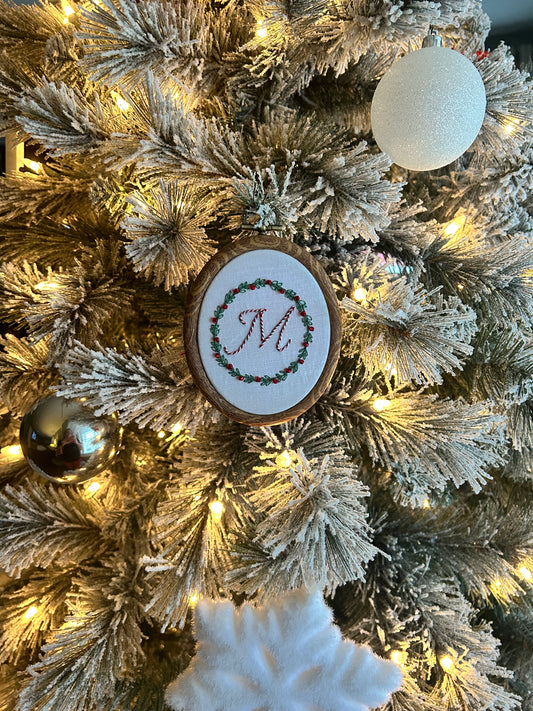 Custom Initial Christmas Ornament