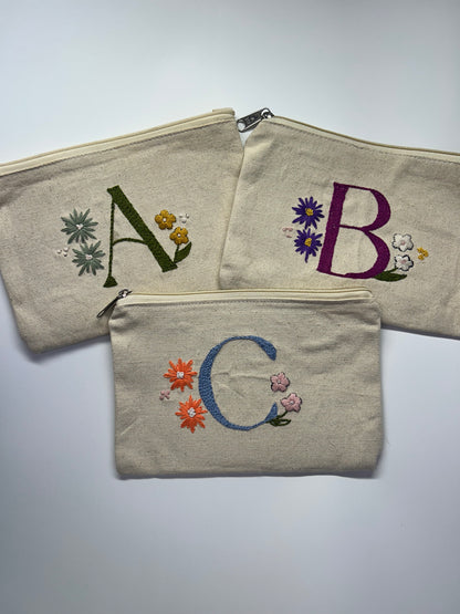 Personalized Embroidered Makeup Bag